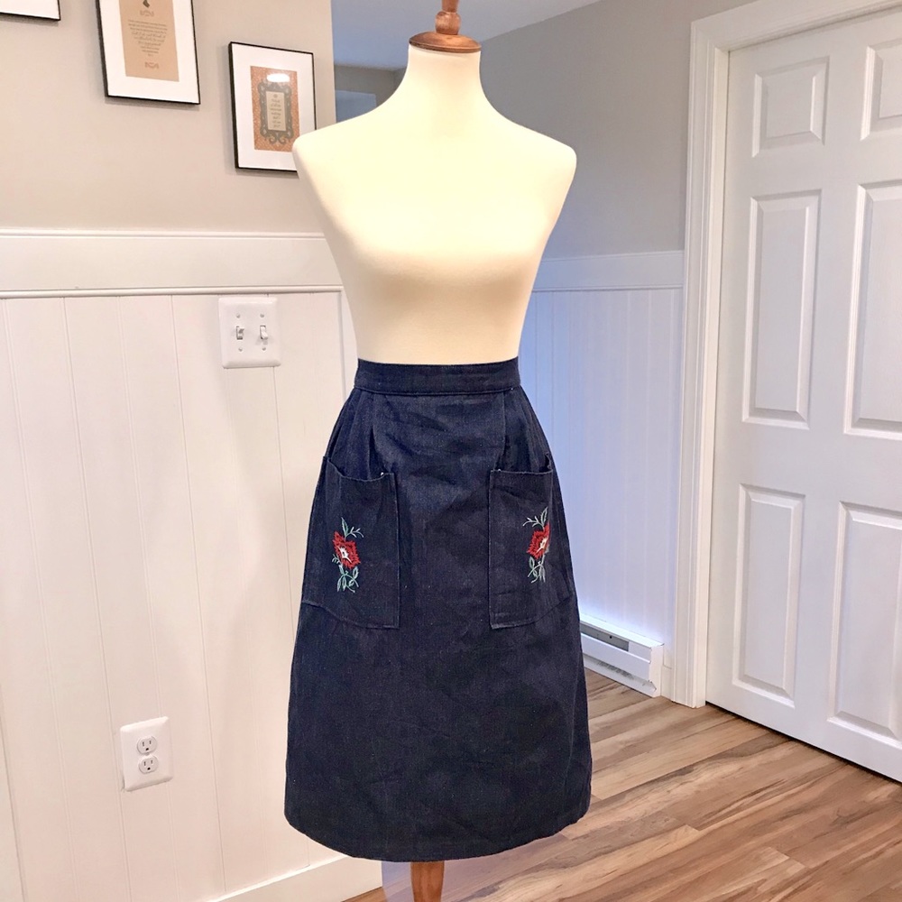 Vintage 1950s Denim Skirt